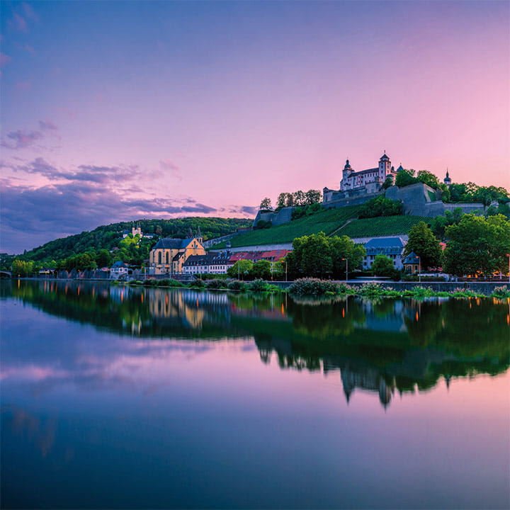 Wurzburg in Germany at sunset